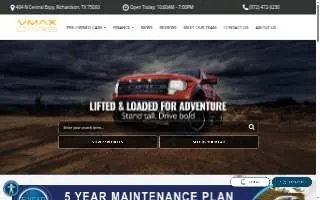 VMaxCars website