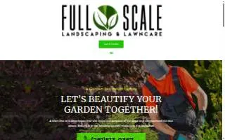 Full Scale Landscaping & Lawn Care website
