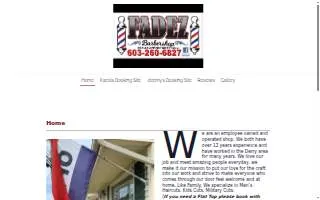 Fadez three O Barbershop website