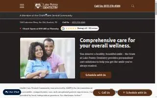 Lake Pointe Dentistry website