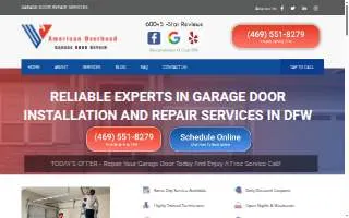 American Overhead Garage Door Repair website