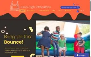 Jump High Inflatables website