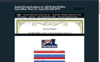 Angelo Driving Academy Inc website