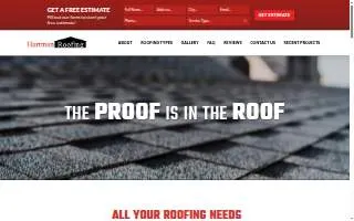 Hartman Roofing website