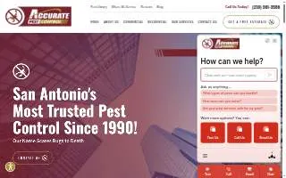 Accurate Pest Control of San Antonio website