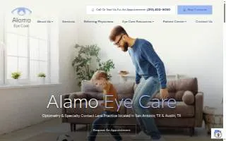 Alamo Eye Care website