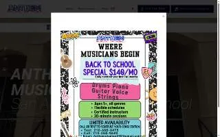 Anthem School Of Music website