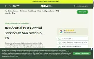 Aptive Pest Control of San Antonio website