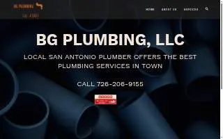 BG Plumbing, LLC - Your Local San Antonio Plumber website