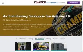 Champion AC - Climate Magic website