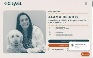 CityVet | Alamo Heights Veterinary Clinic & Urgent Care website