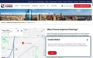 Express Flooring of San Antonio website