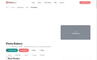 Fiesta Bakery website