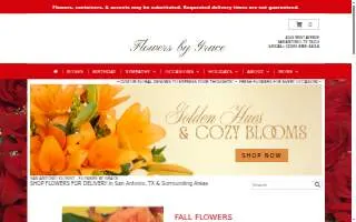 Flowers By Grace of San Antonio website