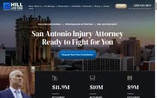 Hill Law Firm Accident and Injury Lawyers website
