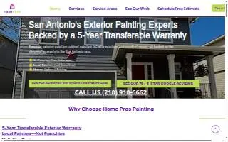 Home Pros Painting and Home Repairs of San Antonio website