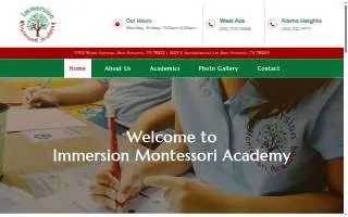 Immersion Montessori Academy website