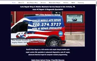 Kool2U Auto Repair Service website