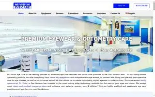 Mi Vision Eye Care website