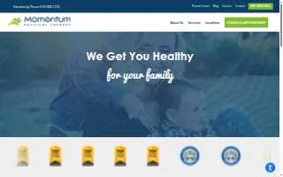Momentum Physical Therapy of San Antonio website