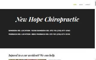 New Hope Chiropractic of San Antonio website