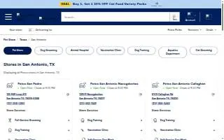 Petco of San Antonio website