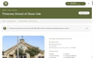 Primrose School of Stone Oak website