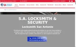 S.A. Locksmith & Security website