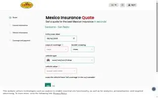 Sanborn's Mexico Insurance website