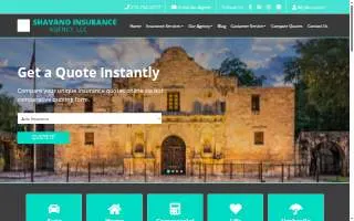 Shavano Insurance Agency website