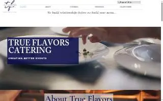 True Flavors Catering website