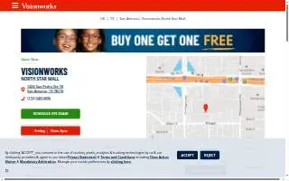 Visionworks North Star Mall website