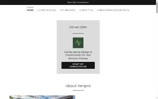 XeriPro Landscaping Design & Construction website