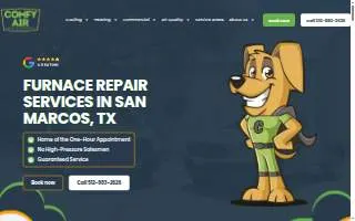 Comfy Air AC and Furnace Repair website