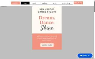 San Marcos Dance Studio website