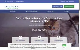 Tickle-Blagg Animal Hospital website