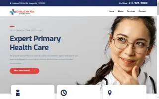 Clinica Care Plus - Family Clinic website