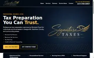 Signature Taxes website