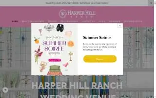 Harper Hill Ranch Wedding + Events website