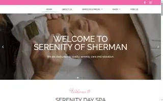 Serenity Day Spa of Sherman website