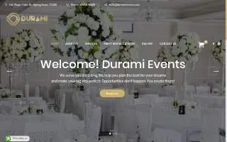 Durami Events & Rentals website