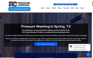 RC Pressure Washing TX website