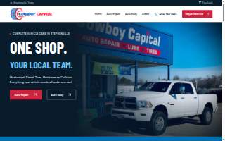 Cowboy Capital Auto Repair website