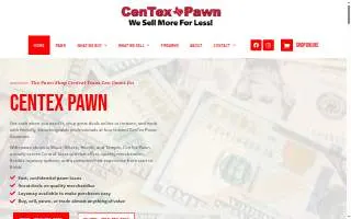 CenTex Pawn of Temple website