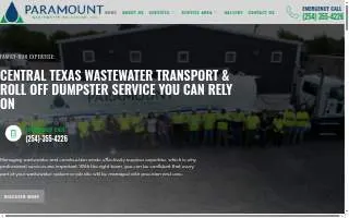 Paramount Wastewater Solutions, LLC website