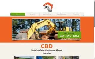 CBD Septic & Excavation website