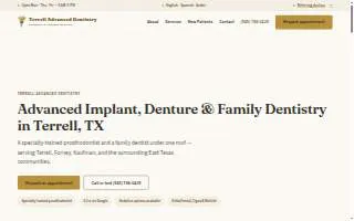 Terrell Advanced Dentistry website