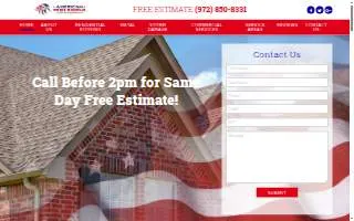 American Pride Roofing website