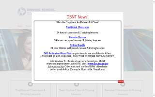Driving School of North Texas website