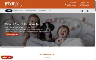 Petland Frisco website